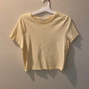 Yellow crop top